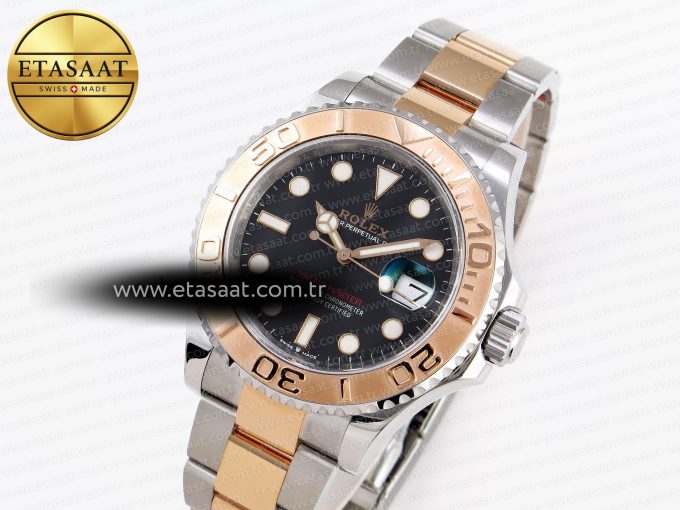 Yacht-Master 126621 SS/RG 904L Steel VSF 1:1 Best Edition Black Dial on SS/RG Bracelet VS3235 - Görsel 1