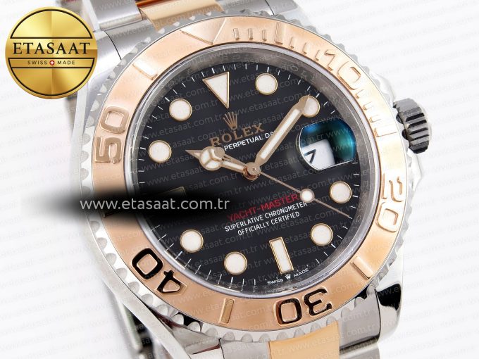 Yacht-Master 126621 SS/RG 904L Steel VSF 1:1 Best Edition Black Dial on SS/RG Bracelet VS3235 - Görsel 5
