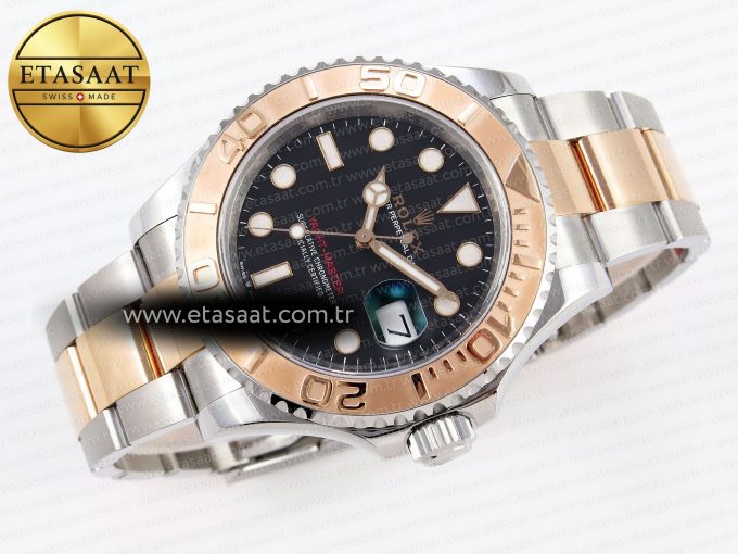Yacht-Master 126621 SS/RG 904L Steel VSF 1:1 Best Edition Black Dial on SS/RG Bracelet VS3235 - Görsel 6