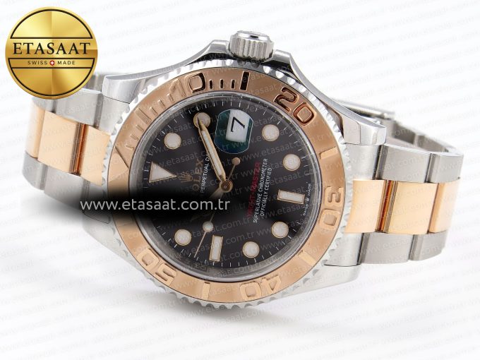 Yacht-Master 126621 SS/RG 904L Steel VSF 1:1 Best Edition Black Dial on SS/RG Bracelet VS3235 - Görsel 7