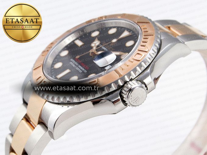 Yacht-Master 126621 SS/RG 904L Steel VSF 1:1 Best Edition Black Dial on SS/RG Bracelet VS3235 - Görsel 8