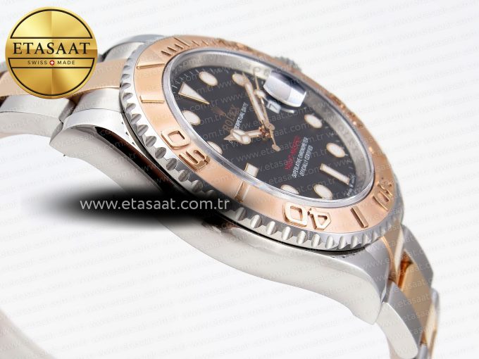 Yacht-Master 126621 SS/RG 904L Steel VSF 1:1 Best Edition Black Dial on SS/RG Bracelet VS3235 - Görsel 9