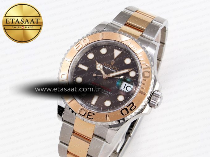 Yacht-Master 126621 SS/RG 904L Steel VSF 1:1 Best Edition Brown Dial on SS/RG Bracelet - Görsel 1