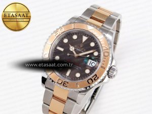 Yacht-Master 126621 SS/RG 904L Steel VSF 1:1 Best Edition Brown Dial on SS/RG Bracelet - Görsel 2