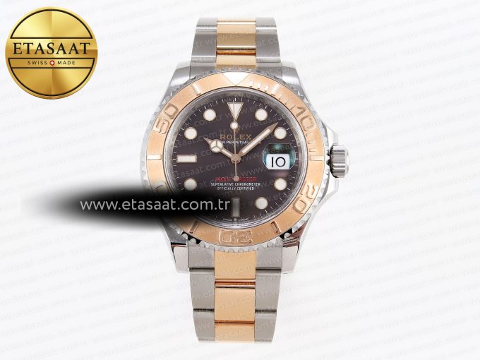 Yacht-Master 126621 SS/RG 904L Steel VSF 1:1 Best Edition Brown Dial on SS/RG Bracelet - Görsel 3