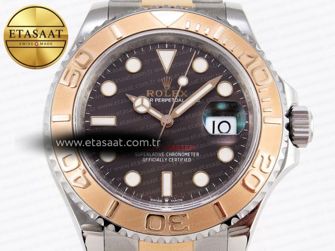 Yacht-Master 126621 SS/RG 904L Steel VSF 1:1 Best Edition Brown Dial on SS/RG Bracelet - Görsel 4