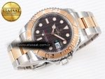 Yacht-Master 126621 SS/RG 904L Steel VSF 1:1 Best Edition Brown Dial on SS/RG Bracelet - Görsel 6