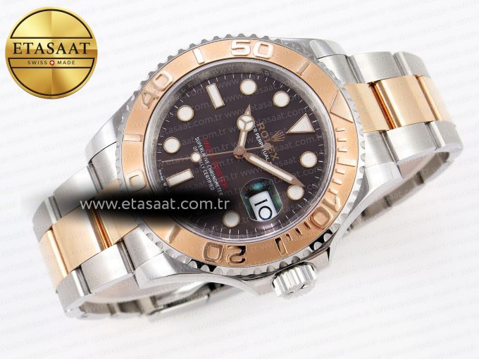 Yacht-Master 126621 SS/RG 904L Steel VSF 1:1 Best Edition Brown Dial on SS/RG Bracelet - Görsel 6