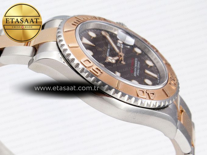 Yacht-Master 126621 SS/RG 904L Steel VSF 1:1 Best Edition Brown Dial on SS/RG Bracelet - Görsel 9