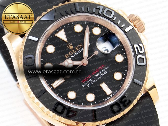 Yacht-Master 126655 C+SF Best Edition Black Ceramic Bezel on Oysterflex Strap VR3235 - Görsel 4
