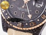 1GMT Carbon DIWF Best Edition Black Carbon Dial RG Markers on Beige Nylon Strap SA3186 CHS - Görsel 13