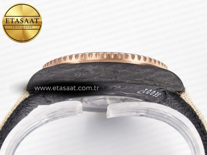 1GMT Carbon DIWF Best Edition Black Carbon Dial RG Markers on Beige Nylon Strap SA3186 CHS - Görsel 14