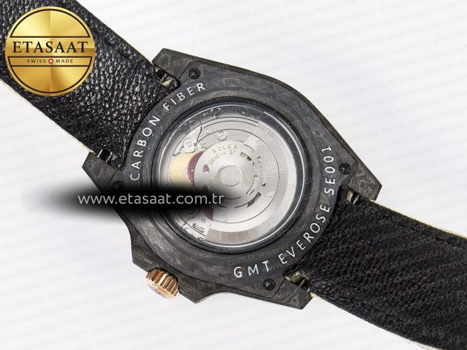 1GMT Carbon DIWF Best Edition Black Carbon Dial RG Markers on Beige Nylon Strap SA3186 CHS - Görsel 17