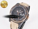 1GMT Carbon DIWF Best Edition Black Carbon Dial RG Markers on Beige Nylon Strap SA3186 CHS - Görsel 2