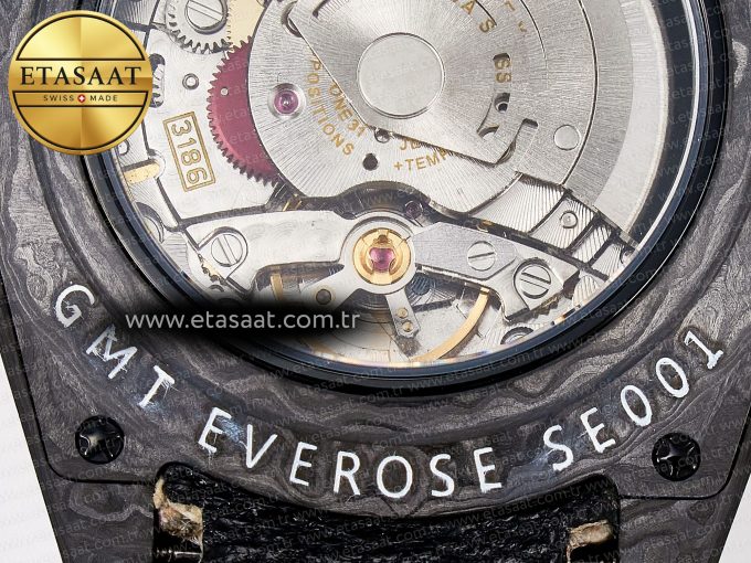 1GMT Carbon DIWF Best Edition Black Carbon Dial RG Markers on Beige Nylon Strap SA3186 CHS - Görsel 20