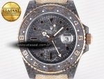 1GMT Carbon DIWF Best Edition Black Carbon Dial RG Markers on Beige Nylon Strap SA3186 CHS - Görsel 4