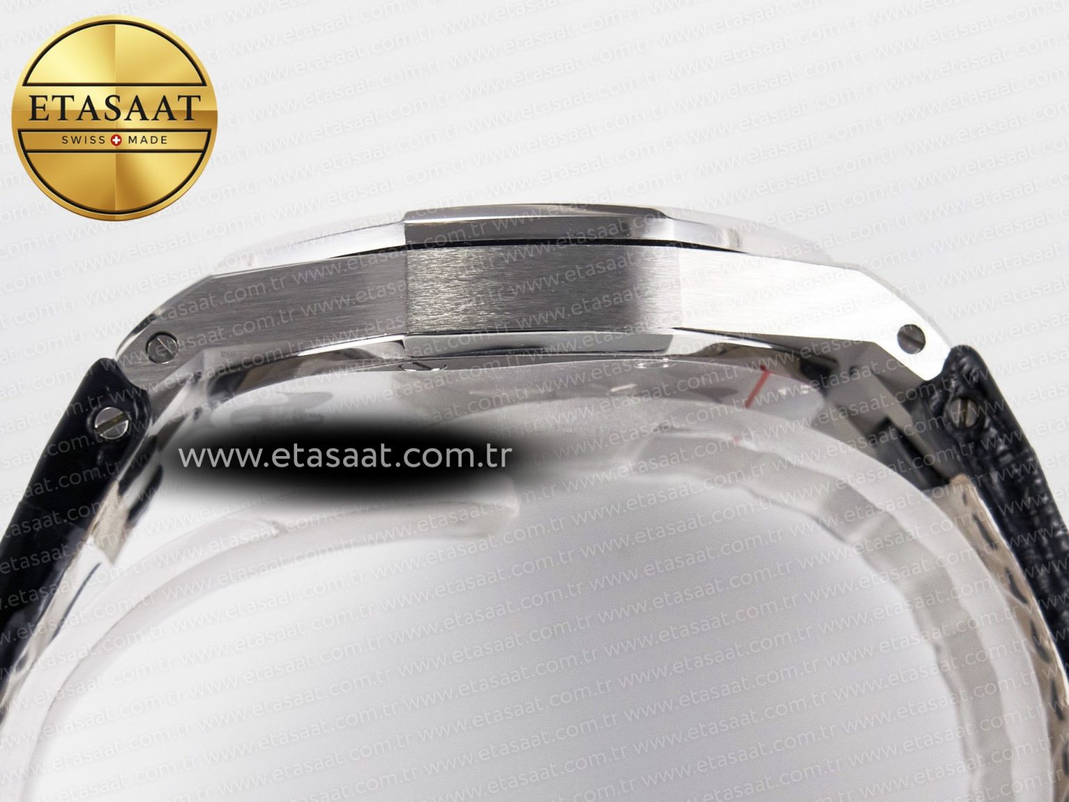 1Royal Oak Offshore Ladies 33mm SS DRF Best Edition Black Dial Diamonds Bezel on Black Leather Strap ETA Quartz - Görsel 13