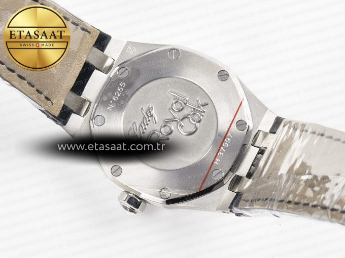 1Royal Oak Offshore Ladies 33mm SS DRF Best Edition Black Dial Diamonds Bezel on Black Leather Strap ETA Quartz - Görsel 16