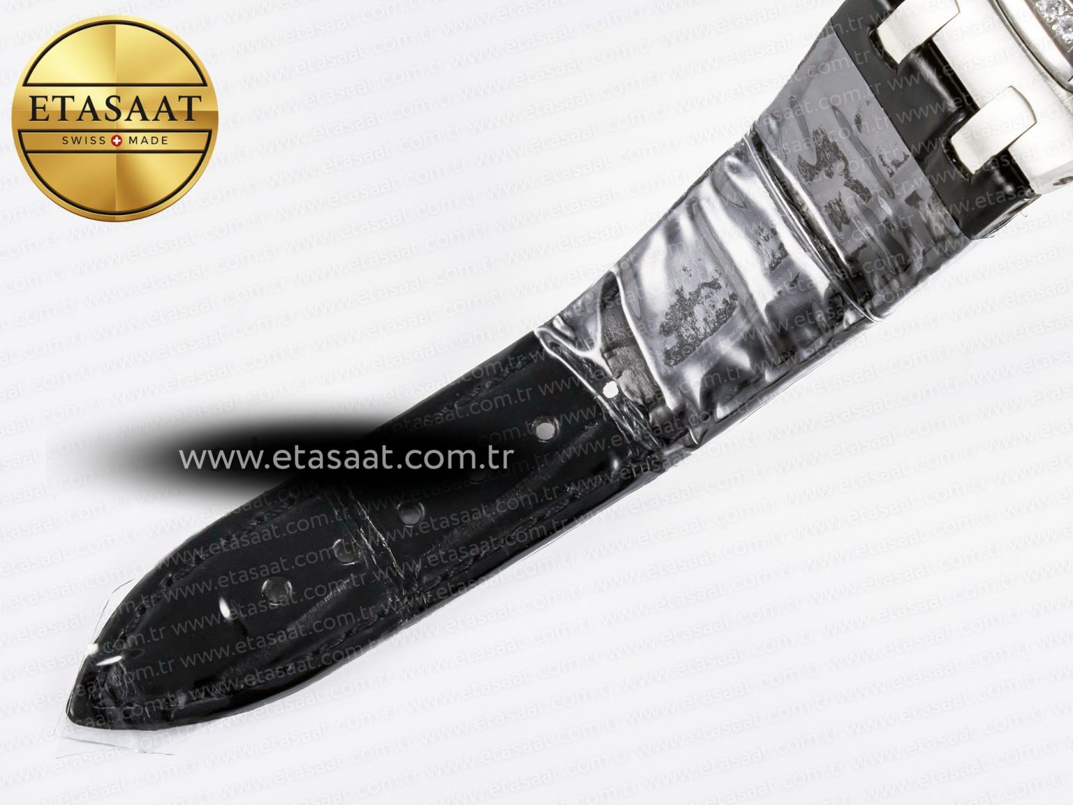 1Royal Oak Offshore Ladies 33mm SS DRF Best Edition Black Dial Diamonds Bezel on Black Leather Strap ETA Quartz - Görsel 17