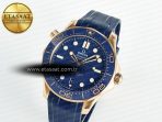 Omega 2018 Seamaster Diver 300M RG Blue Ceramic Blue Dial on Blue A8801