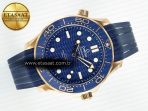 Omega 2018 Seamaster Diver 300M RG Blue Ceramic Blue Dial on Blue A8801 - Görsel 8