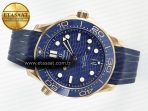 Omega 2018 Seamaster Diver 300M RG Blue Ceramic Blue Dial on Blue A8801 - Görsel 9