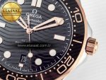 2018 Seamaster Diver 300M SS/RG VSF 1:1 Best Edition RG Bezel Black Dial on SS/RG Bracelet A8800 - Görsel 12