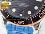 2018 Seamaster Diver 300M SS/RG VSF 1:1 Best Edition RG Bezel Black Dial on SS/RG Bracelet A8800 - Görsel 13