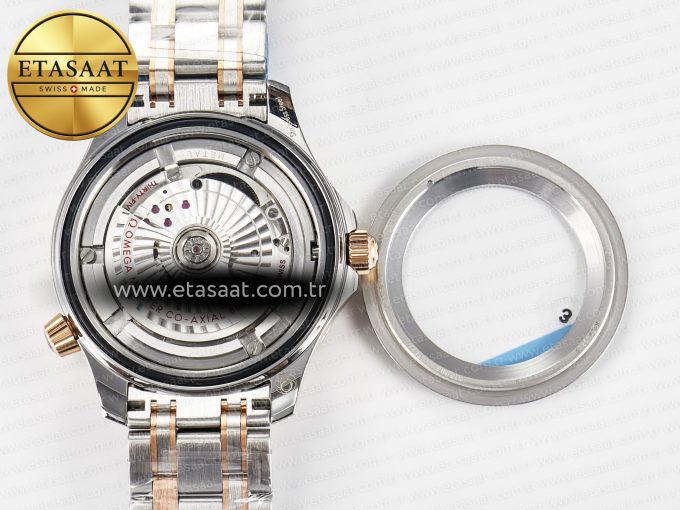 2018 Seamaster Diver 300M SS/RG VSF 1:1 Best Edition RG Bezel Black Dial on SS/RG Bracelet A8800 - Görsel 17