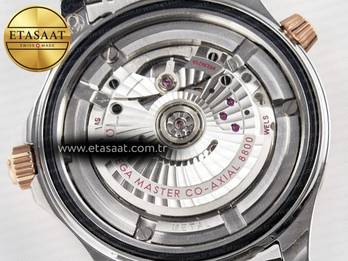 2018 Seamaster Diver 300M SS/RG VSF 1:1 Best Edition RG Bezel Black Dial on SS/RG Bracelet A8800 - Görsel 20