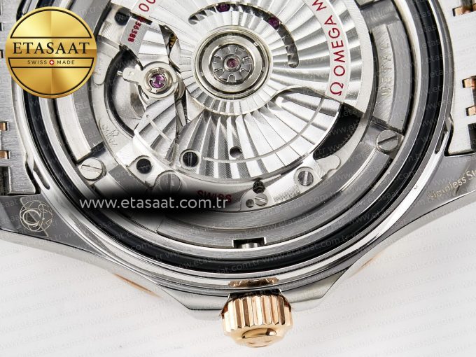 2018 Seamaster Diver 300M SS/RG VSF 1:1 Best Edition RG Bezel Black Dial on SS/RG Bracelet A8800 - Görsel 23