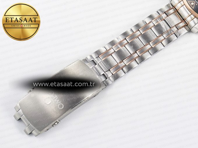 2018 Seamaster Diver 300M SS/RG VSF 1:1 Best Edition RG Bezel Black Dial on SS/RG Bracelet A8800 - Görsel 26