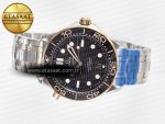 2018 Seamaster Diver 300M SS/RG VSF 1:1 Best Edition RG Bezel Black Dial on SS/RG Bracelet A8800 - Görsel 9
