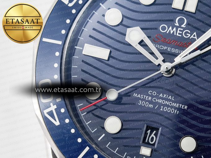 2018 Seamaster Diver 300M VSF 1:1 Best Edition Blue Ceramic Blue Dial on SS Bracelet A8800 V2 - Görsel 10