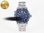 2018 Seamaster Diver 300M VSF 1:1 Best Edition Blue Ceramic Blue Dial on SS Bracelet A8800 V2 - Görsel 3