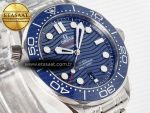 2018 Seamaster Diver 300M VSF 1:1 Best Edition Blue Ceramic Blue Dial on SS Bracelet A8800 V2 - Görsel 5