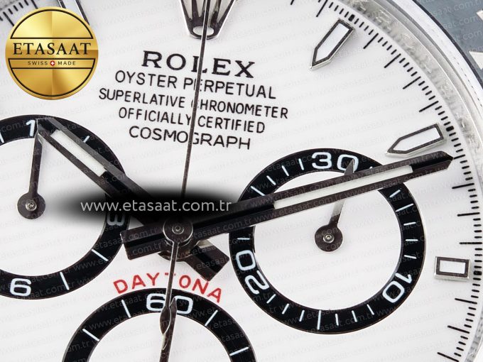 2023 Daytona 126500 AR+F 1:1 Best Edition 904L SS Case and Bracelet White Dial SA4131 - Görsel 10
