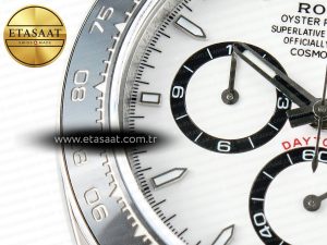 2023 Daytona 126500 AR+F 1:1 Best Edition 904L SS Case and Bracelet White Dial SA4131 - Görsel 11