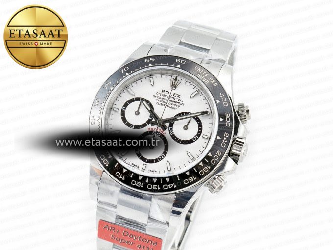 2023 Daytona 126500 AR+F 1:1 Best Edition 904L SS Case and Bracelet White Dial SA4131 - Görsel 2