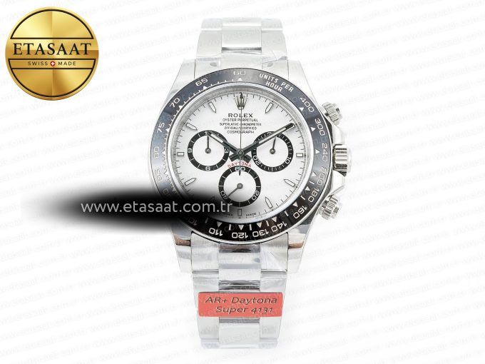 2023 Daytona 126500 AR+F 1:1 Best Edition 904L SS Case and Bracelet White Dial SA4131 - Görsel 3