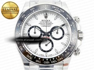 2023 Daytona 126500 AR+F 1:1 Best Edition 904L SS Case and Bracelet White Dial SA4131 - Görsel 4