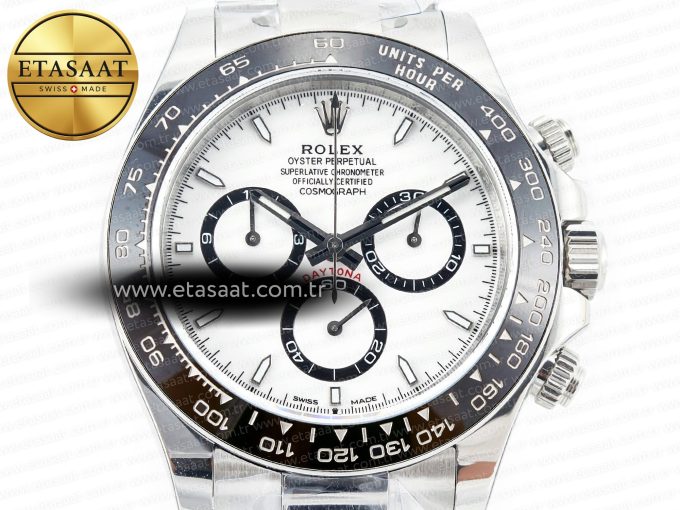 2023 Daytona 126500 AR+F 1:1 Best Edition 904L SS Case and Bracelet White Dial SA4131 - Görsel 4