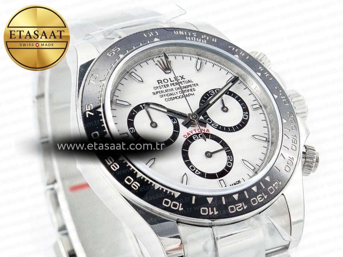 2023 Daytona 126500 AR+F 1:1 Best Edition 904L SS Case and Bracelet White Dial SA4131 - Görsel 5