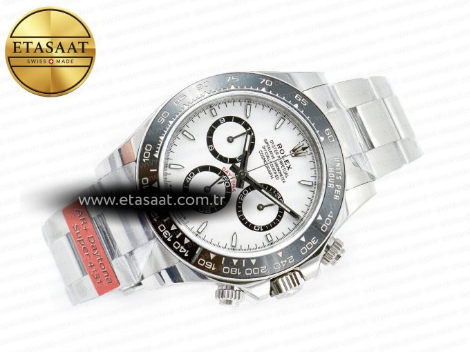 2023 Daytona 126500 AR+F 1:1 Best Edition 904L SS Case and Bracelet White Dial SA4131 - Görsel 8