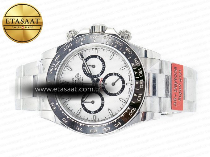 2023 Daytona 126500 AR+F 1:1 Best Edition 904L SS Case and Bracelet White Dial SA4131 - Görsel 9