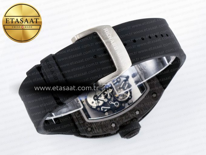 7RM055 Ti/NTPT UOKF 1:1 Best Edition White/Red Inner Bezel White Crown on Black Rubber Strap RMUL2 Super Clone - Görsel 15