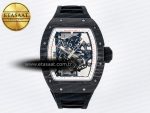 7RM055 Ti/NTPT UOKF 1:1 Best Edition White/Red Inner Bezel White Crown on Black Rubber Strap RMUL2 Super Clone - Görsel 3