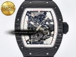 7RM055 Ti/NTPT UOKF 1:1 Best Edition White/Red Inner Bezel White Crown on Black Rubber Strap RMUL2 Super Clone - Görsel 4