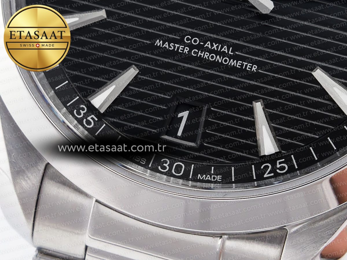 Omega Aqua Terra Black Dial on SS Bracelet A8900 - Görsel 12