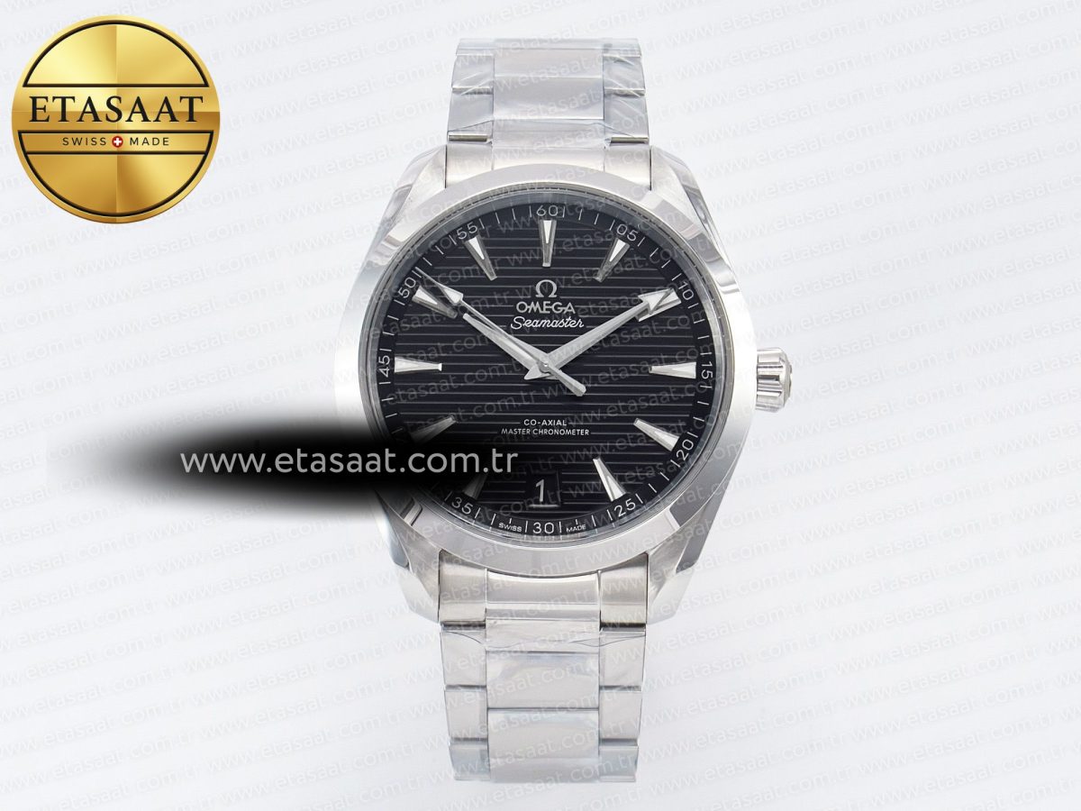 Omega Aqua Terra Black Dial on SS Bracelet A8900 - Görsel 3